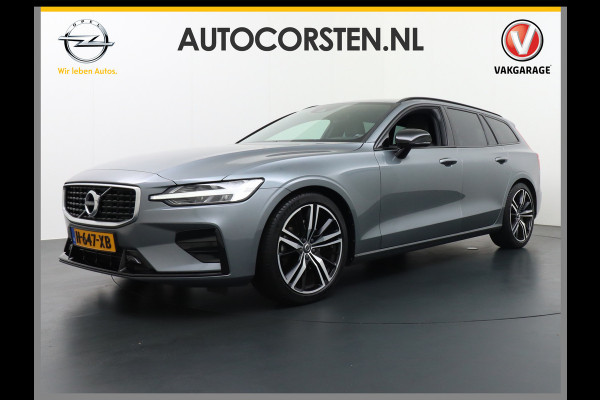 Volvo V60 2.0T4 Aut.8 R-Design Apple Carplay Android-Auto Navi Ecc Trekhaak-Wegklapbaar Best.stoel Elec.geheugen+Verwarmd Bluetooth Led Regen-Licht sensor Lane Assist PDC LMV "19 Verkeersbordherkenning 1ste Eigenaar! 1.800kg Trekgewicht