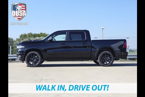 Dodge Ram 1500 | Laramie | Night Edition | 2025 Panorama | Niveau regeling | 14,5-inch Touchscreen | Passenger Display Meerprijs extra opties / Accessoires - Deksel, Backflip, Fenders, wraps, Stripings etc