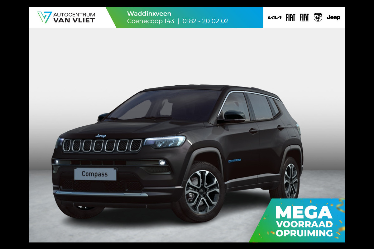 Jeep Compass 4xe 190 Plug-in Hybrid Electric Altitude | Clima | Adapt. Cruise | 18" | Keyless | Winter Pack | Safety Pack | Voorraad actie !