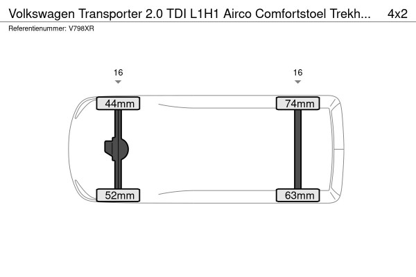 Volkswagen Transporter 2.0 TDI L1H1 Airco Comfortstoel Trekhaak Radio Bluetooth Slechts 75000 km! NL Auto Euro6