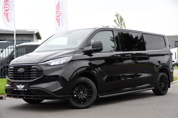 Ford Transit Custom 320 2.0 TDCI L2H1 DC Black Edition Camera, Cruise, Automaat, Stoelverwarming, Trekhaak, 2 x Schuifdeur, Carplay, Multimedia, 136PK, Leverbaar!