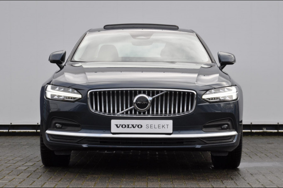 Volvo S90 B5 264PK Automaat Ultimate Bright / Adaptive cruise control/ Parkeersensoren met camera/ Harman Kardon audio, Panoramadak/ Head up display/ BLIS/ Apple carplay/ Leder dashboard