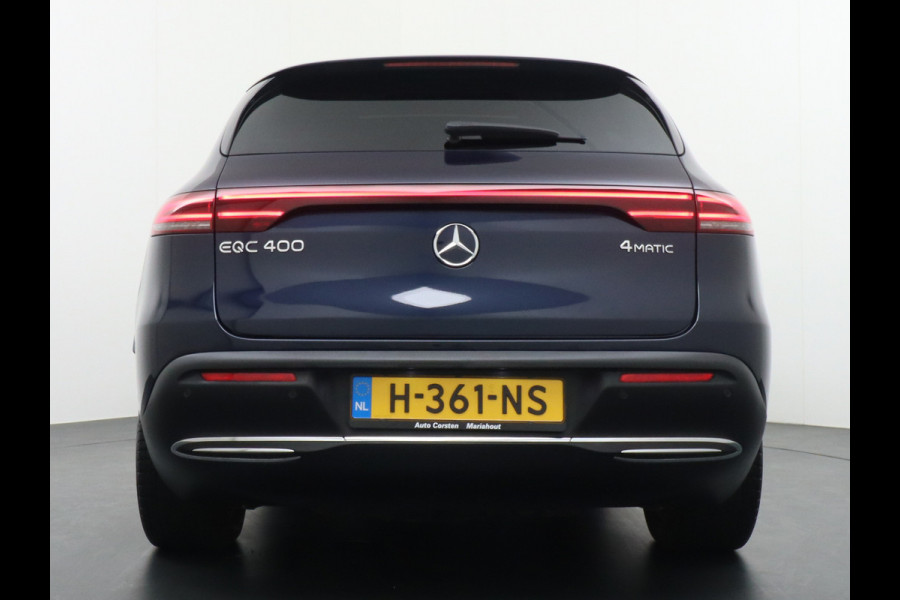 Mercedes-Benz EQC 400 4MATIC 408pk 706Nm Leer Burmester Connect20High Matrix Led 80 kWh El.Klep 19"lm Auto-Pilot Park-Assist Adaptive-Led 360-Came Airbalance pakket Distronic-plus Verkeersbord detectie Uitparkeer waarschuwing Thermatik E-call Keyless Go Comfort pack Rij-assistentiepakket Pre-Safe-pack Zwarte-hemel Zit-comf.pack Distroni Priv.Glass Keyless Chroompakket  84.000,- nieuw Orig.NLse auto ! 1800kg trekvermogen !!