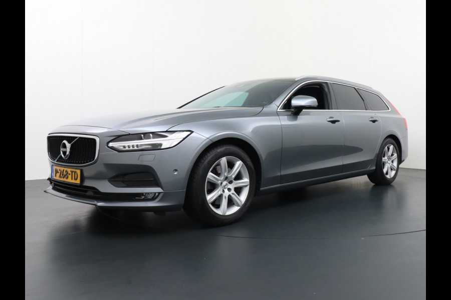 Volvo V90 2.0D Leder + Elek. + Verw. Navi Ecc PDC Bluetooth Trekhaak Road Sign Rec. Lane Assist Speed Sign Ass. Cruise Control Cornering L Zeer Compleet! 1800kg trekvermogen