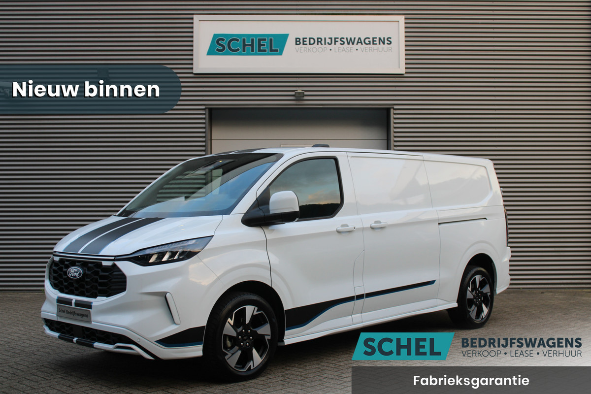 Ford Transit Custom 300 2.0 TDCI L2H1 Sport 170pk - 2x Schuifdeur - 19" LM velgen - ACC - Blind spot - Navi - Camera - Verwarmd stuur - 70l tank - R