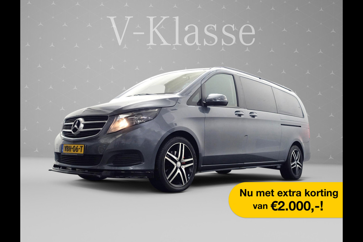 Mercedes-Benz V-Klasse 220d Extra Lang Dubbel Cabine Avantgarde- 2x Schuifdeur I Leder I  Navi I  Clima I  LMV