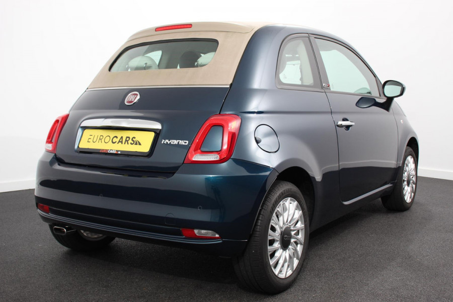 Fiat 500C 1.0 Hybrid Lounge Plus | Navigatie | Apple Carplay/Android Auto | Climate Control | Cruise Control | Parkeersensoren | Lichtmetalen Velgen |