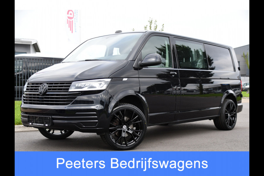 Volkswagen Transporter 2.0 TDI L2H1 DC Highline Black Edition! Cruise, Sensoren, Carplay, 150PK, Led, Automaat, Multimedia, Dubbel Cabine, Uniek!