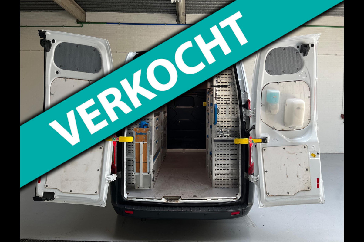 Ford Transit Custom SERVICEWAGEN LANG / HOOG 310 2.0 TDCI EURO6 L2H2 3Persoons TREND SORTIMO KASTEN V230 OMVORMER RIJKLAARPRIJS!