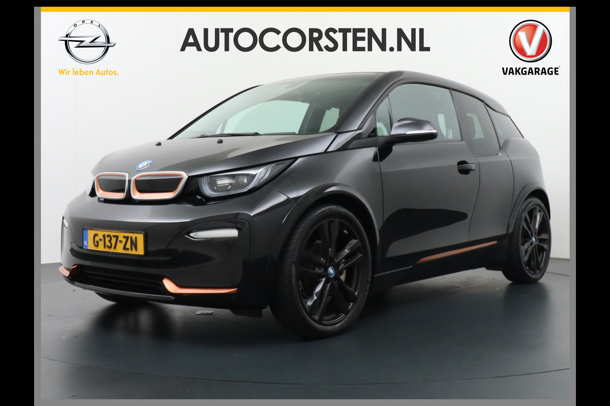 BMW i3 S 120Ah 42kWh Road-Style Edition Navi Ecc Warmtepomp Camera Leder Keyless DAB Regen-Licht Sensor LMV Bluetooth Comfort Access Verwarmde voorstoelen Connected services