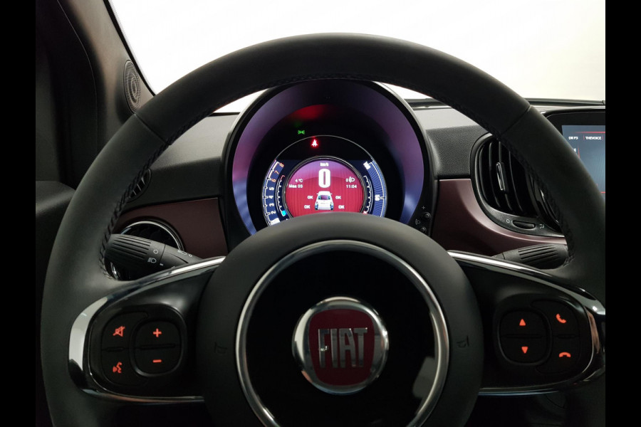 Fiat 500 1.0 Hybrid Lounge Plus | Navigatie | Cruise Control | Digitale Cockpit | Panoramadak | Lederen Bekleding | Parkeersensoren Achter |