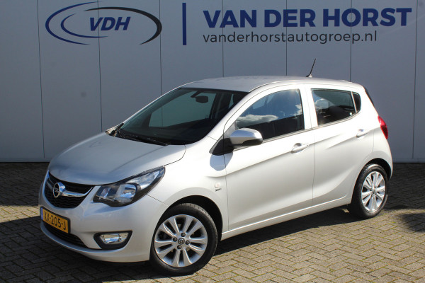 Opel KARL 1.0-75pk ecoFLEX 120 Jaar Edition. Uiterst nette erg goed onderhouden hoogzitter ! Wegenbelasting slechts 23,-  per mnd. Airco, cruise control, parkeersensoren v+a, lichtmetalen wielen, metallic lak, elektr. spiegels en elektr. ramen voor, mistlampen v+a.