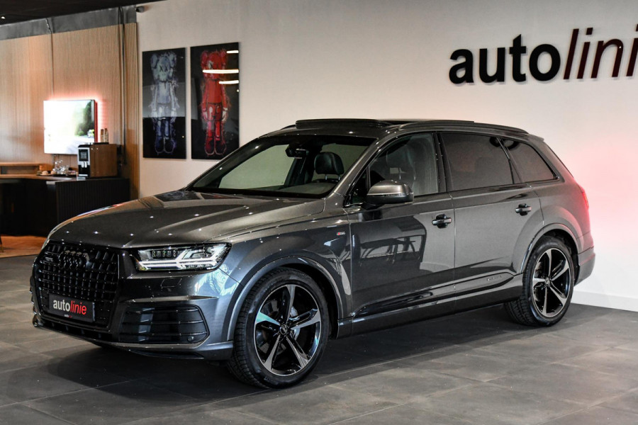 Audi Q7 3.0 TDI quattro 3x S-Line. Pano, Softcl, Luchtv, Matrix, Keyless, Bose, Dodeh, Trekhaak, Camera, Sfeer!