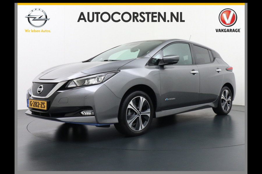 Nissan Leaf 62 kWh Grootste ACCU! Apple Carplay Android Auto Navi Ecc Bluetooth DAB Camera Trekhaak Keyless Adapt.Cruise-Control Led DAB Sto Verwarmd Lederen Stuur Isofix e+ N-Connecta