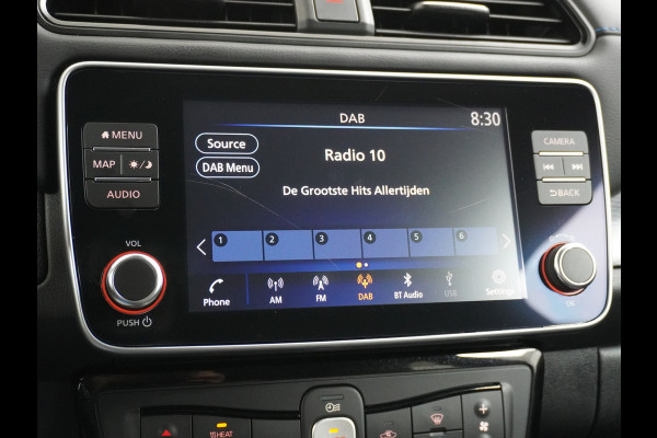 Nissan Leaf 62 kWh Grootste ACCU! Apple Carplay Android Auto Navi Ecc Bluetooth DAB Camera Trekhaak Keyless Adapt.Cruise-Control Led DAB Sto Verwarmd Lederen Stuur Isofix e+ N-Connecta