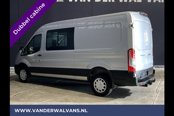 Ford Transit 2.0 TDCI 131pk L3H2 Dubbele cabine Euro6 Airco | 6-Zits | 2500kg Trekhaak | LED | Cruisecontrol Parkeersensoren, Verwarmde voorruit