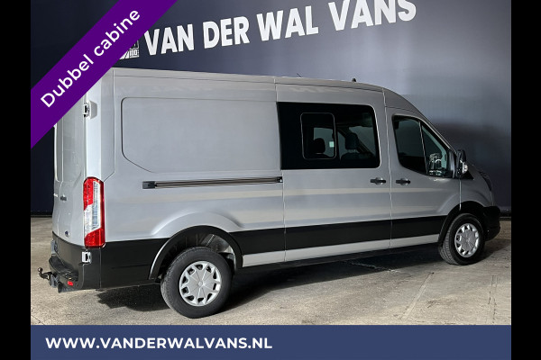 Ford Transit 2.0 TDCI 131pk L3H2 Dubbele cabine Euro6 Airco | 6-Zits | 2500kg Trekhaak | LED | Cruisecontrol Parkeersensoren, Verwarmde voorruit