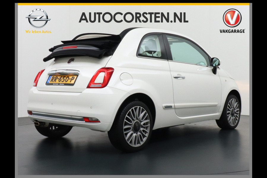 Fiat 500C 1.2I Cabrio Apple Carplay Android Auto Ecc Navi LMV U-Connect DAB PDC Led Bluetooth Cruise Control  Lounge Zeer netjes!