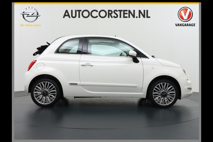 Fiat 500C 1.2I Cabrio Apple Carplay Android Auto Ecc Navi LMV U-Connect DAB PDC Led Bluetooth Cruise Control  Lounge Zeer netjes!