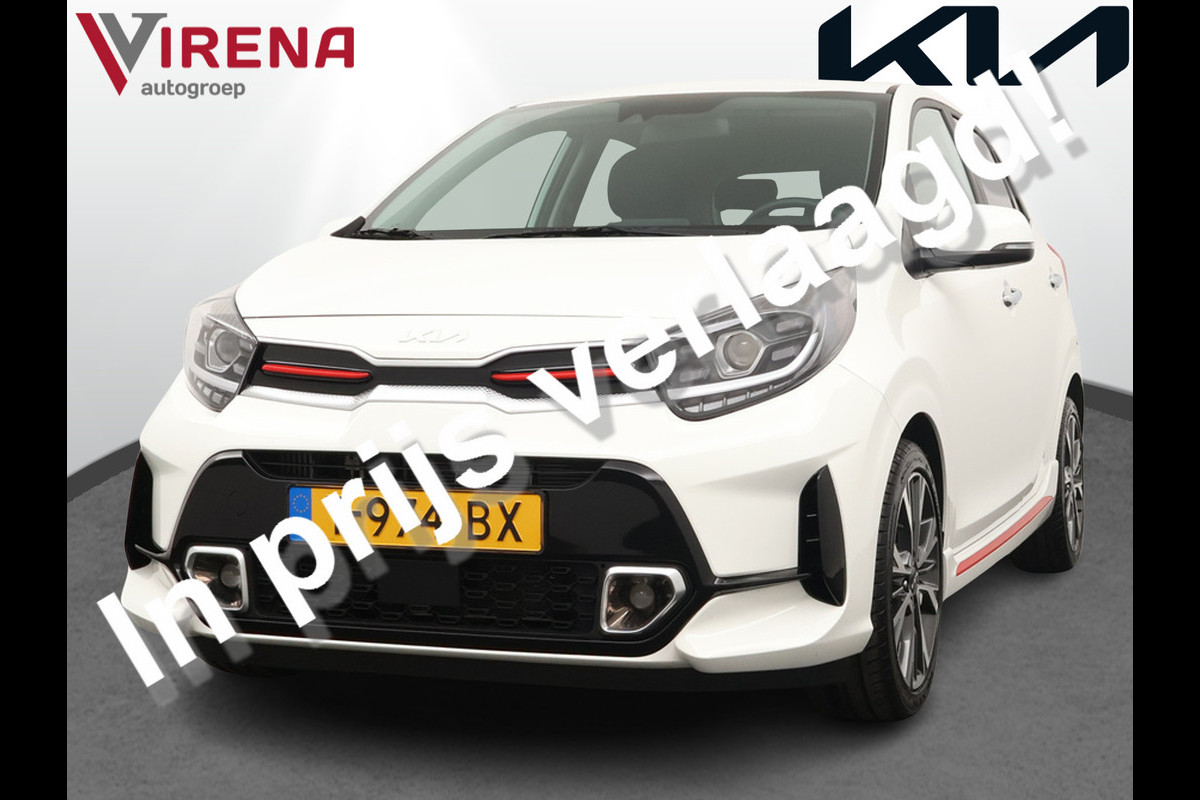 Kia Picanto 1.0 T-GDi GT-Line 5p - Cruise Control - Leder - Climate Control - Navigatie - Apple/Android Carplay - Fabrieksgarantie tot 19-05-2030