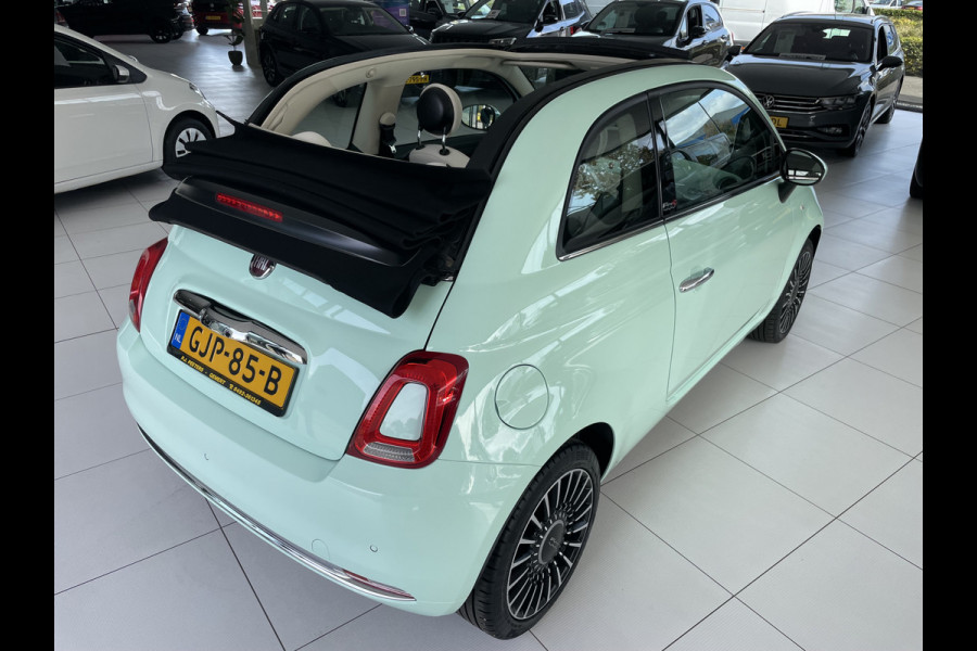 Fiat 500 Cabrio 1.2 Lounge Airco - Cruise control - ParkS-A - U-con./Radio/USB/AUX/TEL - MFL-Stuurwiel - LMV - CD+AB - Ramen E-VZ - B-Stoel IHV - B-Assist