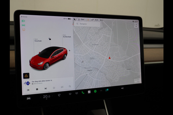 Tesla Model 3 SR+60kWh Trekhaak 325PK 19" 59.000 nieuw ! AutoPilot FSD.vb Premium-Luidsprekers Leer PanoDak Adaptive cruise 18" Camera's Elekt Ecc Navigatiesysteem full map LED-a+v Comfortstoel(en) ACC Dual-ECC DAB Voorverwarmen interieur via App Keyless via Telefoonsleutel One-Pedal-Drive Origin. NLse auto !