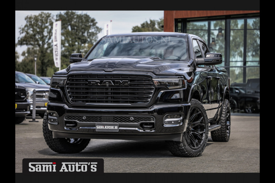 Dodge Ram 2025 LARAMIE NIGHT PREMIUM | BOM VOL + 14.4 INCH SCHERM BOM VOL | LUCHTVERING | HUD | HURRICAN 420PK 636 Nm TWIN TURBO | PRIJS M DUBBELE CABINE | PICK UP | 5 PERSOONS | DC | GRIJSKENTEKEN | VOORRAAD NR 2209 - 4954