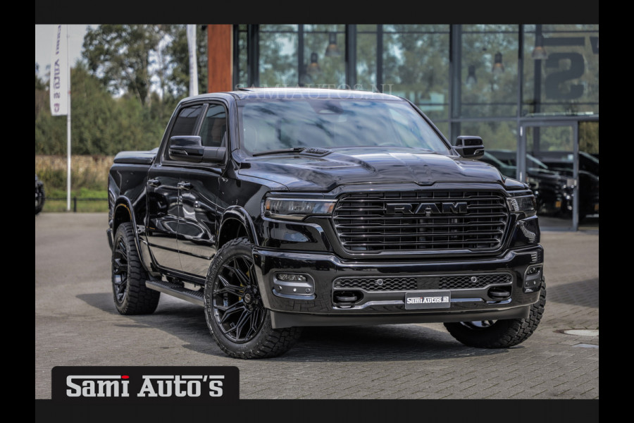 Dodge Ram 2025 LARAMIE NIGHT PREMIUM | BOM VOL + 14.4 INCH SCHERM BOM VOL | LUCHTVERING | HUD | HURRICAN 420PK 636 Nm TWIN TURBO | PRIJS M DUBBELE CABINE | PICK UP | 5 PERSOONS | DC | GRIJSKENTEKEN | VOORRAAD NR 2209 - 4954