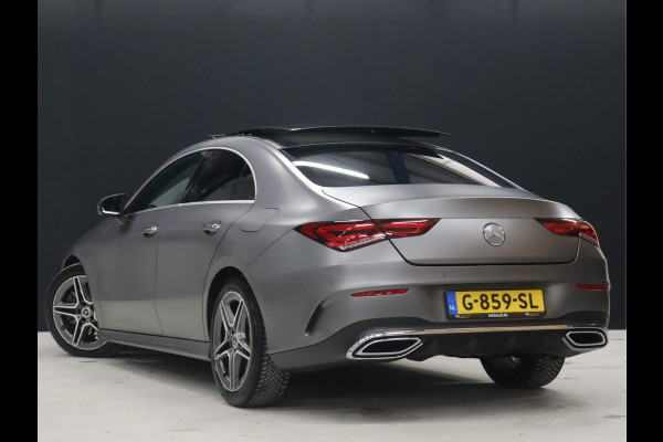 Mercedes-Benz CLA-Klasse 200 AMG Sport 164 PK! [SCHUIFDAK, SFEERVERLICHTING, CAMERA, LAK MOJAVESILVER, GROOT NAVI, SPORTSTOELEN, PDC, CRUISE CONTROL, AIRCO, NIEUWSTAAT]