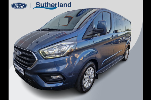 Ford Transit Custom 320 2.0 TDCI L2H1 Limited | 170pk Automaat | 6 zitplaatsen! |  DC Dubbele Cabine | Adaptive cruise control | Dubbele schuifdeur  | Scherm | Stoelverwarming | Achteruitrijcamera | Treeplanken | Sport striping