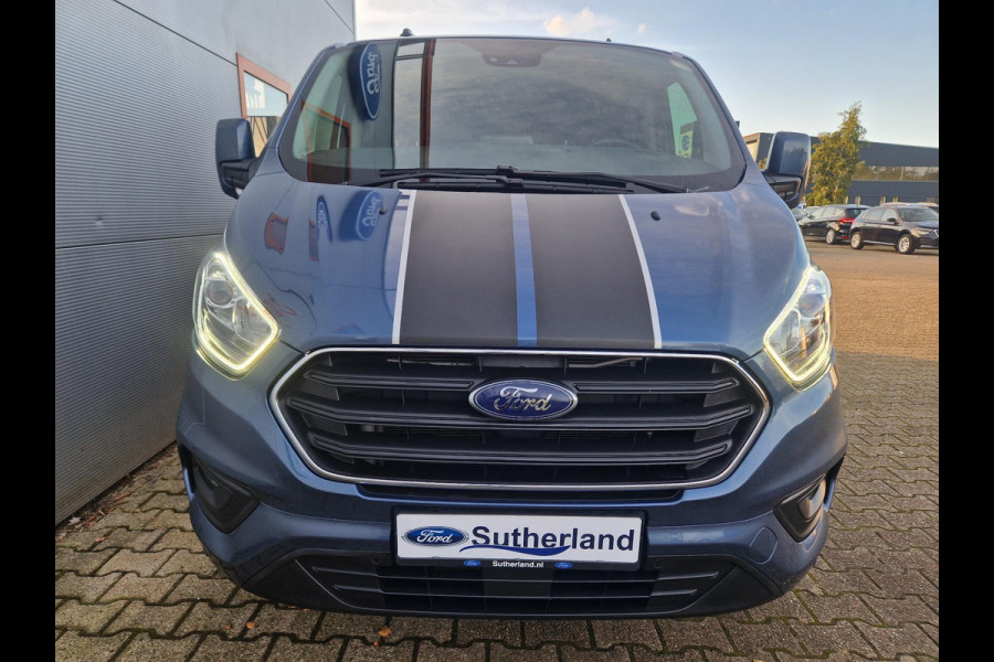 Ford Transit Custom 320 2.0 TDCI L2H1 Limited | 170pk Automaat | 6 zitplaatsen! |  DC Dubbele Cabine | Adaptive cruise control | Dubbele schuifdeur  | Scherm | Stoelverwarming | Achteruitrijcamera | Treeplanken | Sport striping