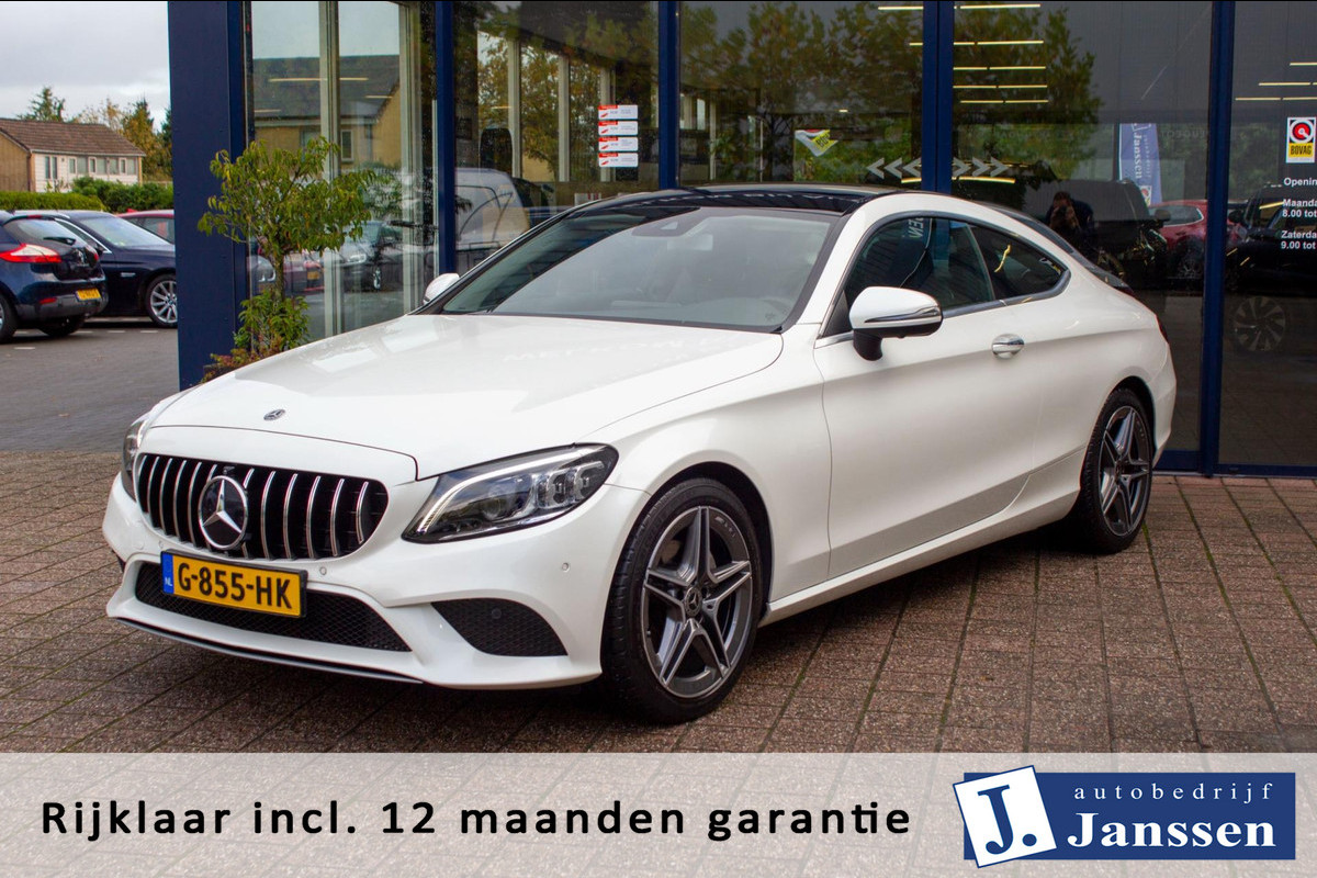 Mercedes-Benz C-Klasse Coupé 200 Premium Plus Pack AMG Line Navi | Prijs rijklaar incl. 12 mnd garantie | Panodak dak Leder 360Cam