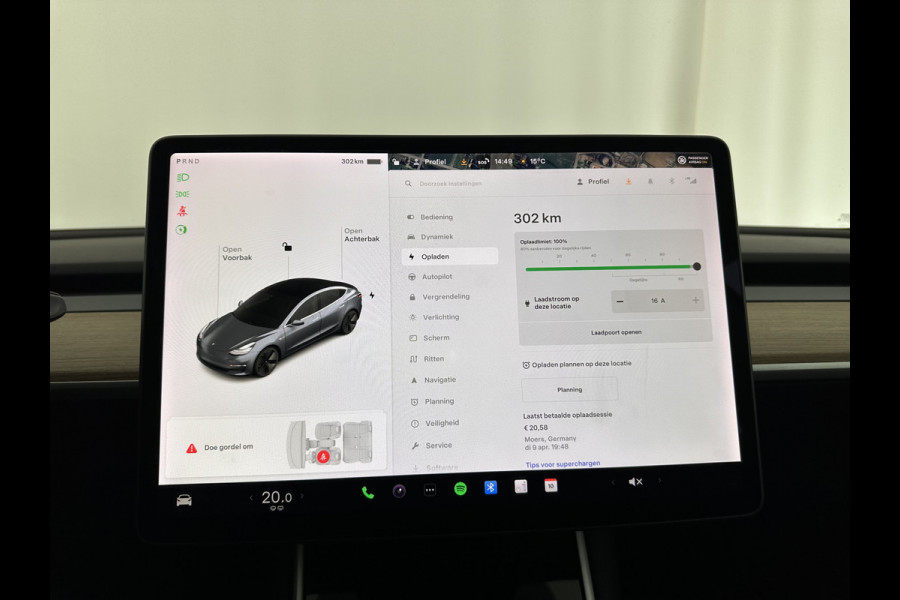 Tesla Model 3 Standard RWD Plus 60 kWh [ 3-Fase ] (INCL-BTW) Aut. *PANO | AUTO-PILOT | NAPPA-LEATHER | KEYLESS | FULL-LED | MEMORY-PACK | SURROUND-VIEW | DAB | APP-CONNECT | DIGI-COCKPIT | LANE-ASSIST | TOWBAR | COMFORT-SEATS | 18"ALU*