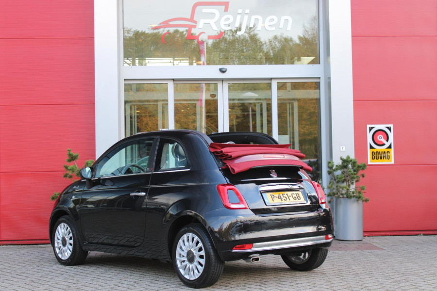 Fiat 500C 1.0 Hybrid Dolcevita | APPLE CARPLAY/ANDROID AUTO | DAB+ RADIO | PARKEERSENSOREN ACHTER | LEDEREN BEKLEDING | CLIMATE CONTROL | CRUISE CONTROL | LICHTMETALEN VELGEN | REGEN/LICHT SENSOR |