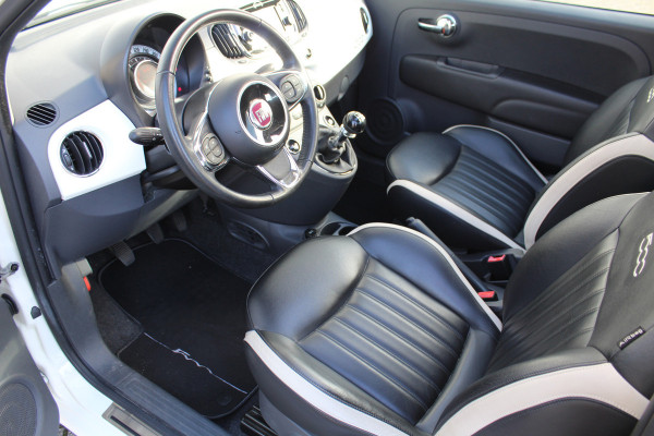 Fiat 500 0.9-80pk TwinAir Turbo Lounge. Erg nette, luxe en goed onderhouden wagen, voor nog jaren rijplezier ! Airco, lederen interieur, elektrisch panorama schuif/kanteldak, LM wielen, navigatie, bluetooth telefoonvoorb., USB uitgang etc.