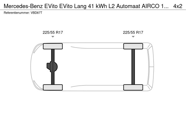 Mercedes-Benz eVito EVito Lang 41 kWh L2 Automaat AIRCO 100% Elektrisch