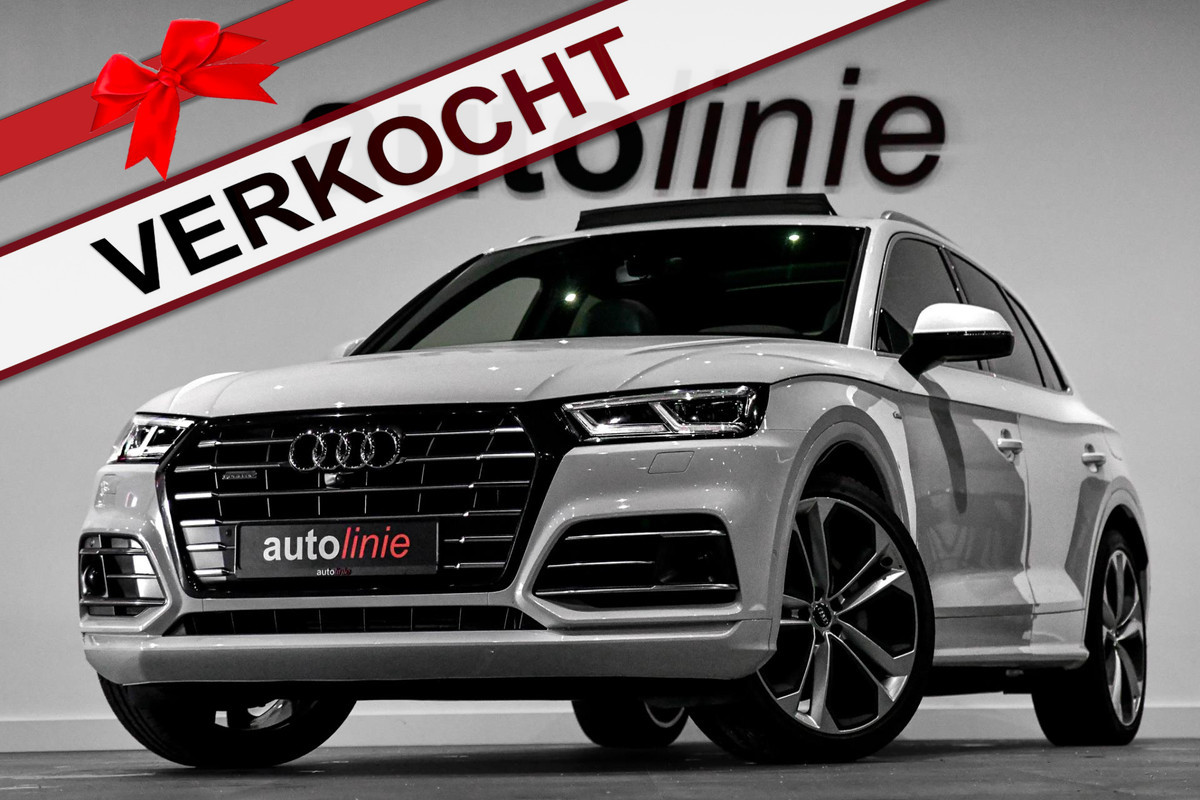 Audi Q5 55 TFSI e quattro 3x S-Line. Luchtv, Pano, ACC, Memory, 360, B&O, Keyless, Trekhaak!