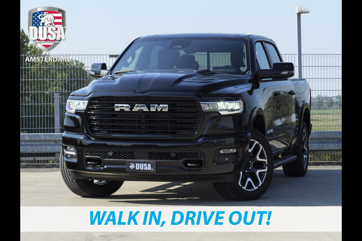 Dodge Ram 1500 | Laramie | Sport | Crew Cab | 4X4 | 2025 | Panorama | 12-inch Touchscreen | Sport Package Meerprijs extra opties / Accessoires zoals Deksel, Backflip, Fenders, wraps, Stripings etc