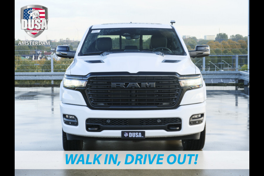 Dodge Ram 1500 | Laramie | Night Edition | Crew Cab | 4X4 | 2025 Panorama | 14,4-inch Touchscreen | Passenger Display Meerprijs extra opties / Accessoires zoals Deksel, Backflip, Fenders, wraps, Stripings etc