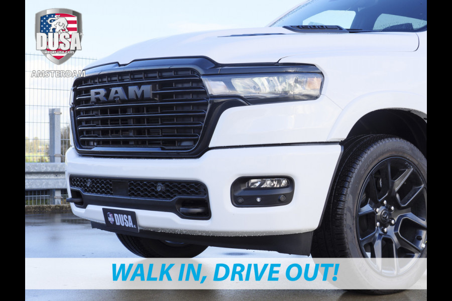 Dodge Ram 1500 | Laramie | Night Edition | Crew Cab | 4X4 | 2025 Panorama | 14,4-inch Touchscreen | Passenger Display Meerprijs extra opties / Accessoires zoals Deksel, Backflip, Fenders, wraps, Stripings etc