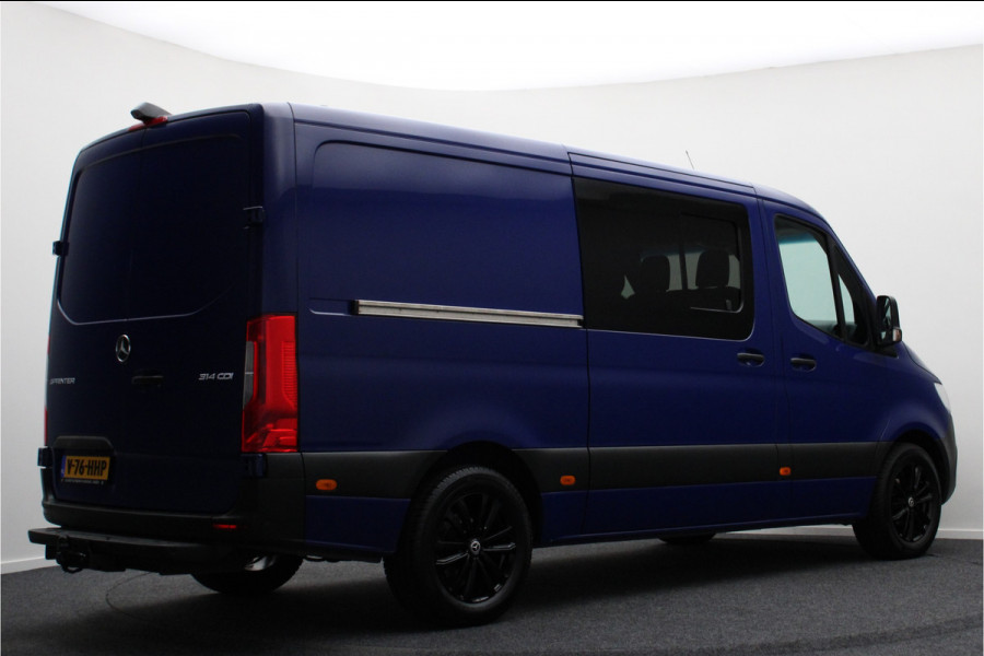 Mercedes-Benz Sprinter 314 CDI Aut. L2H1 DC 6-zits Leer, Camera, Apple Carplay, Standkachel, Cruise, Airco, Trekhaak, 18''