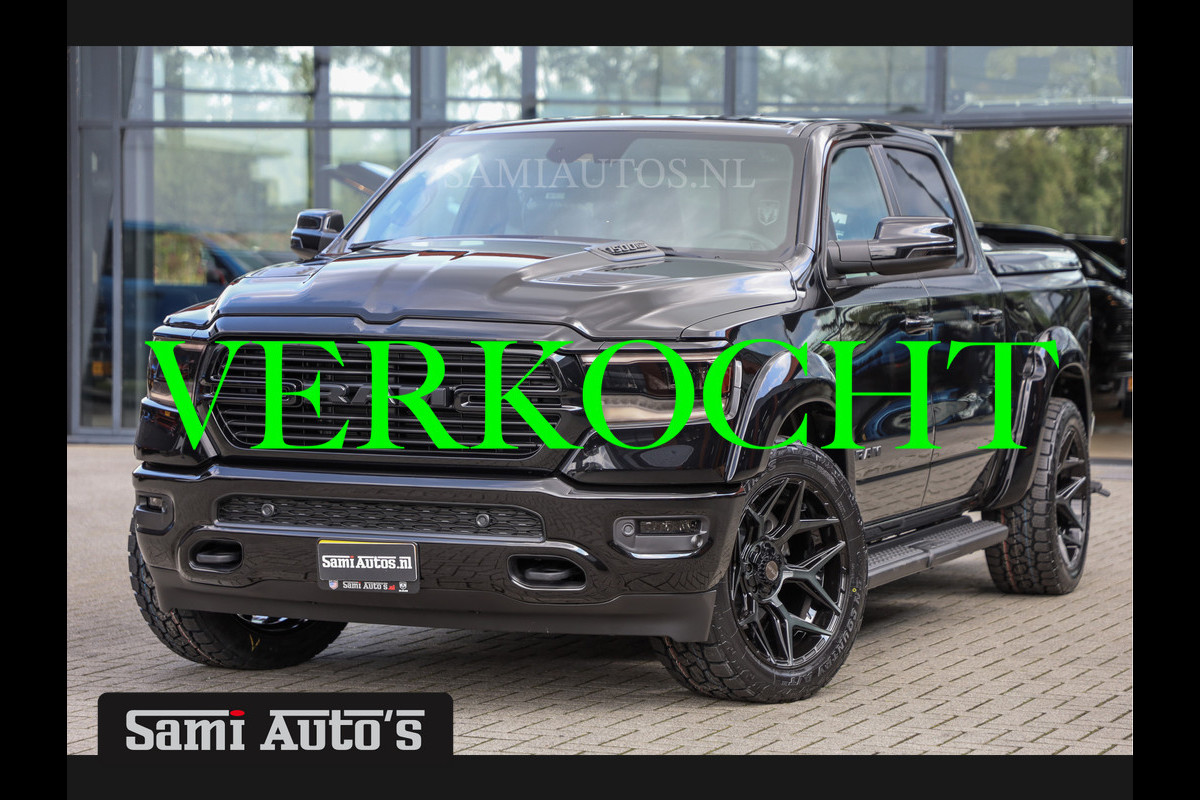 Dodge Ram 1500 ALL-IN PRIJS | HULK BLACK OPS | LPG | COVER | GROOTSCHERM 12" INCH | LARAMIE | 5 PERSOONS | ZWART | HEMI 5.7 V8 4x4 CREWCAB 5'7 | GRIJSKENTEKEN | DUBBELE CABINE | VOORRAAD NR 2169 -  8823