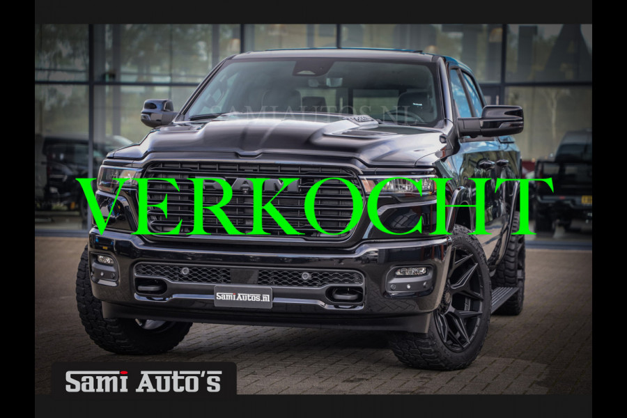 Dodge Ram LARAMIE NIGHT PREMIUM 2025 | BOM VOL + 14.4 INCH SCHERM BOM VOL | LUCHTVERING | HUD | HURRICAN 420PK 636 Nm TWIN TURBO | PRIJS M DUBBELE CABINE | PICK UP | 5 PERSOONS | DC | GRIJSKENTEKEN | VOORRAAD NR 2213 - 4964