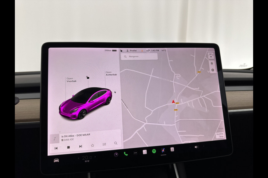 Tesla Model 3 Standard RWD Plus 60 kWh [ 3-Fase ] (INCL-BTW) Aut. *PANO | AUTO-PILOT | NAPPA-LEATHER | KEYLESS | FULL-LED | MEMORY-PACK | SURROUND-VIEW | DAB | APP-CONNECT | DIGI-COCKPIT | LANE-ASSIST | COMFORT-SEATS | 18"ALU*