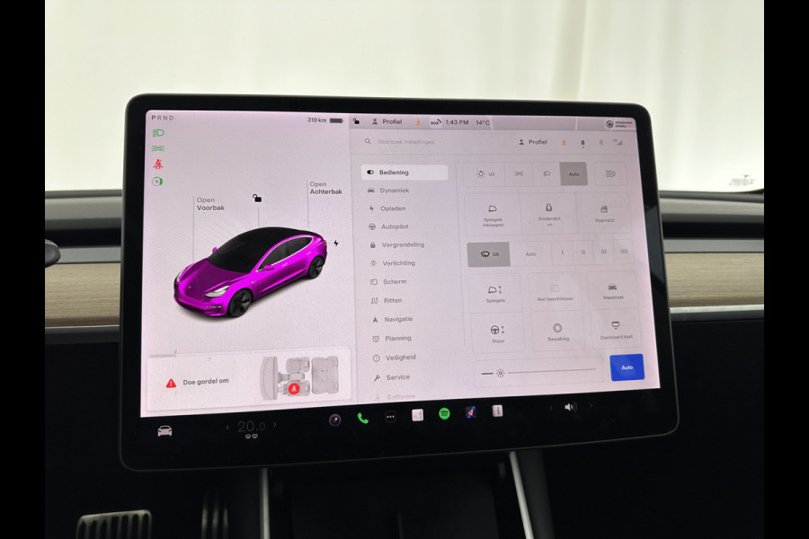 Tesla Model 3 Standard RWD Plus 60 kWh [ 3-Fase ] (INCL-BTW) Aut. *PANO | AUTO-PILOT | NAPPA-LEATHER | KEYLESS | FULL-LED | MEMORY-PACK | SURROUND-VIEW | DAB | APP-CONNECT | DIGI-COCKPIT | LANE-ASSIST | COMFORT-SEATS | 18"ALU*