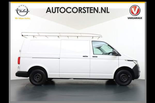 Volkswagen Transporter 2.0TDI L2H1 28 Android Auto Apple Carplay Airco Trekhaak 3-Persoons Camera Bluetooth Cruise Control Imperiaal Lat om Lat Betonplex Vloer Schuifdeur 1ste Eigenaar! Euro 6