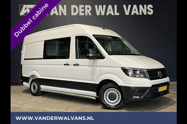 Volkswagen Crafter 2.0 TDI 141pk L3H3 L2H2 Dubbele Cabine Euro6 Airco | 6-Zits | 3000kg Trekhaak | Camera | Apple Carplay Android Auto, Cruisecontrol, Parkeersensoren