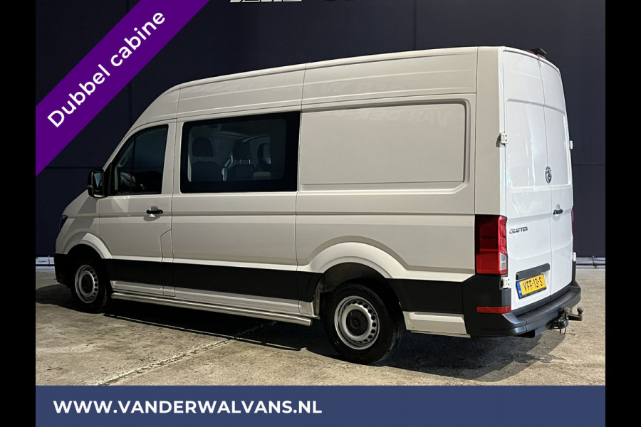 Volkswagen Crafter 2.0 TDI 141pk L3H3 L2H2 Dubbele Cabine Euro6 Airco | 6-Zits | 3000kg Trekhaak | Camera | Apple Carplay Android Auto, Cruisecontrol, Parkeersensoren