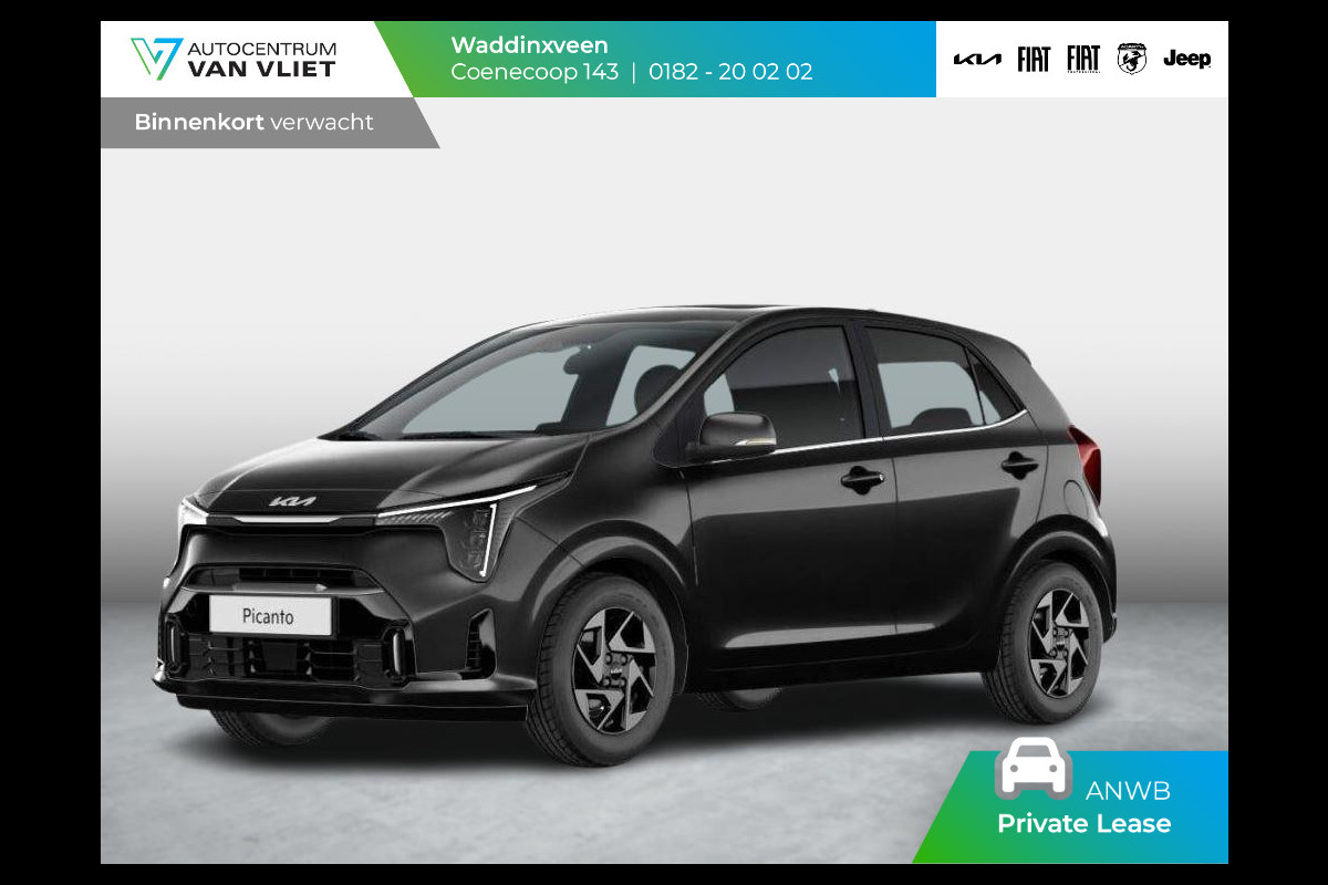 Kia Picanto 1.0 DPI DynamicPlusLine | MY25 | Navi | Airco | Cruise | Camera | 14" | BSM | LED | Priv. glass | Apple Carplay | ANWB Private lease actie € 268,-