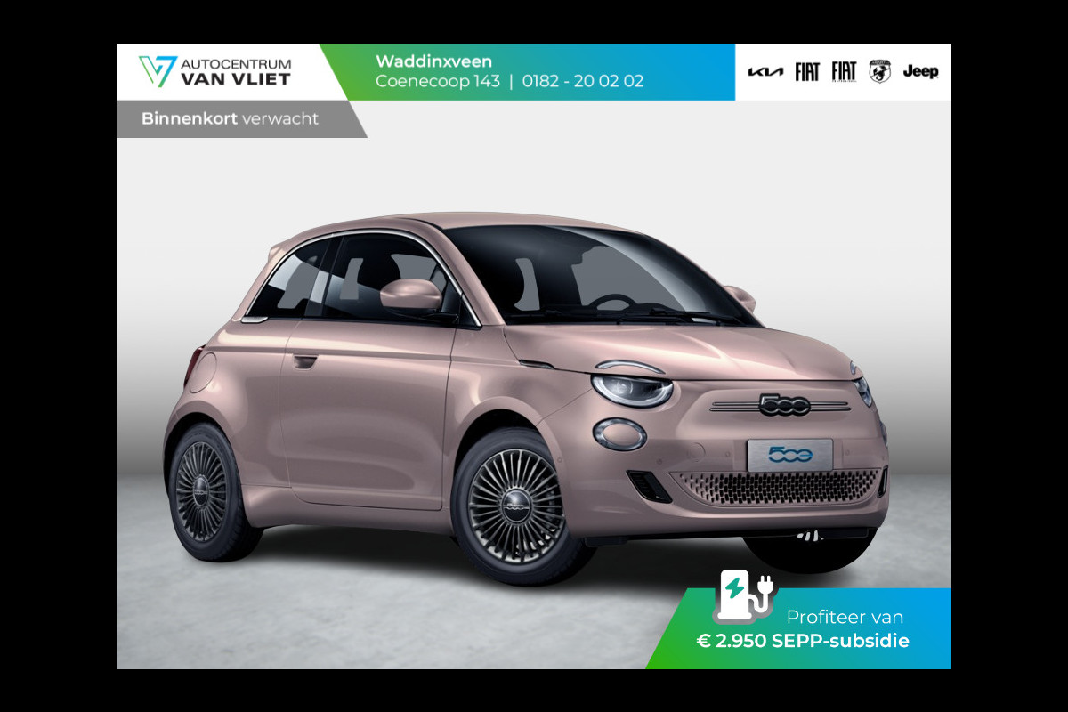 Fiat 500 Urban 42 kWh | Clima | Cruise | Apple Carplay | Camera | Stoelverwarming | 16" | Sepp € 2.950,-